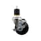 Service Caster 3.5'' SS Soft Rubber Swivel 1-7/8'' Expanding Stem Caster with Brake SCC-SSEX20S3514-SRS-TLB-178 - alternate 1